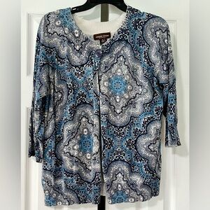 Vintage Cardigan Adrienne Vittadini sweater woman size xlarge